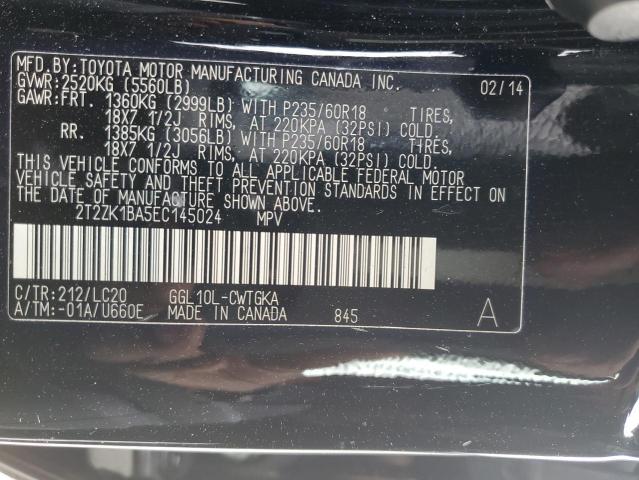 Photo 14 from auction – 2014 LEXUS RX 350 with VIN 2T2ZK1BA5EC145024