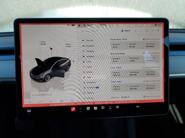 Photo 9 from auction – 2022 TESLA MODEL 3 with VIN 5YJ3E1EA5NF190201