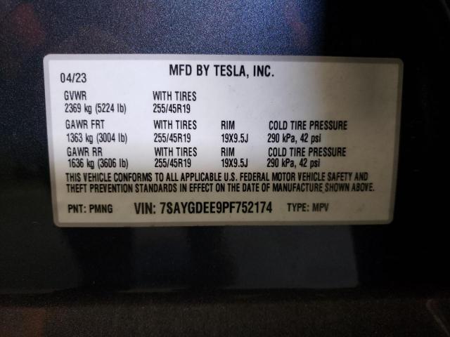Photo 14 from auction – 2023 TESLA MODEL Y with VIN 7SAYGDEE9PF752174