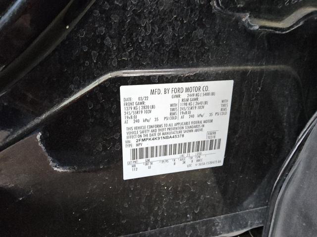 Photo 14 from auction – 2022 FORD EDGE TITAN with VIN 2FMPK4K91NBA45378