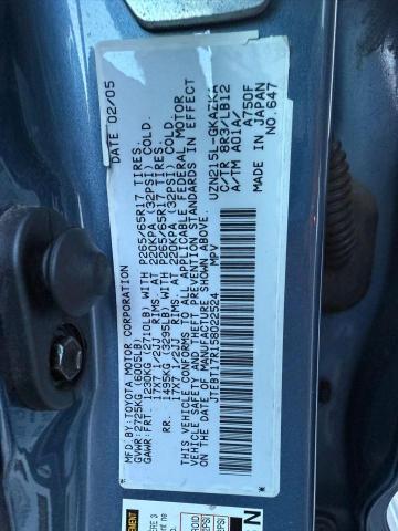 Photo 10 from auction – 2005 TOYOTA 4RUNNER LI with VIN JTEBT17R158022524