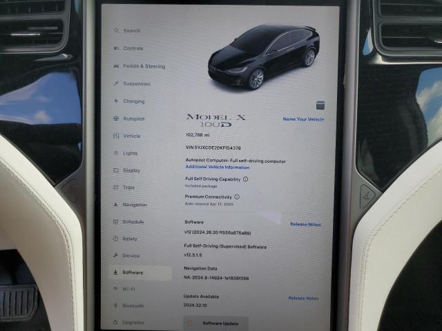 Photo 9 from auction – 2019 TESLA MODEL X with VIN 5YJXCDE20KF154378