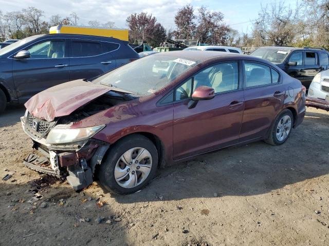 Photo 1 from auction – 2013 HONDA CIVIC LX with VIN 2HGFB2F59DH586302