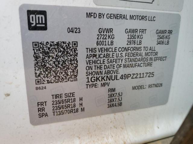 Photo 14 from auction – 2023 GMC ACADIA SLT with VIN 1GKKNUL49PZ211725