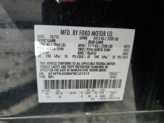 Photo 14 from auction – 2015 FORD EDGE SE with VIN 2FMTK3G96FBC21313