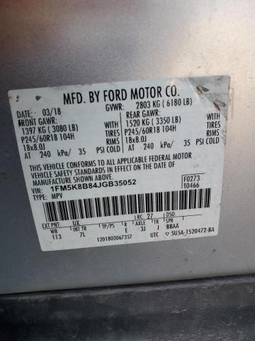 Photo 14 from auction – 2018 FORD EXPLORER with VIN 1FM5K8B84JGB35052