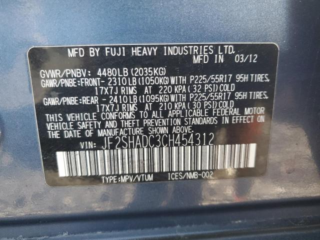 Photo 14 from auction – 2012 SUBARU FORESTER 2 with VIN JF2SHADC3CH454312