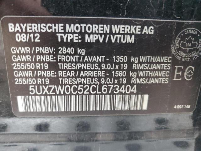 Photo 14 from auction – 2012 BMW X5 XDRIVE3 with VIN 5UXZW0C52CL673404