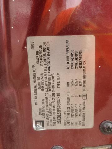 Photo 14 from auction – 2007 PONTIAC TORRENT with VIN 2CKDL63F376037310