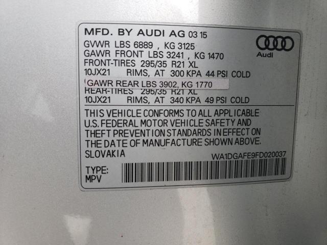 Photo 14 from auction – 2015 AUDI Q7 PRESTIG with VIN WA1DGAFE9FD020037