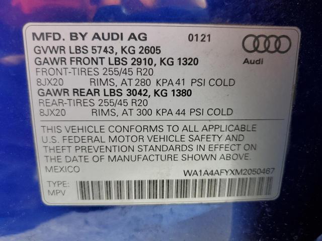 Photo 14 from auction – 2021 AUDI SQ5 PREMIU with VIN WA1A4AFYXM2050467