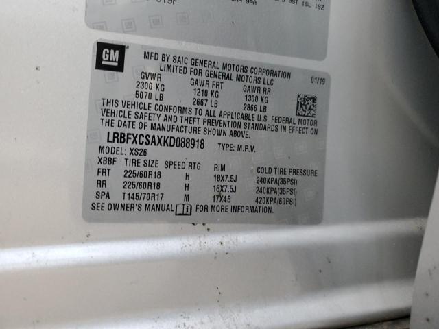 Photo 14 from auction – 2019 BUICK ENVISION E with VIN LRBFXCSAXKD088918