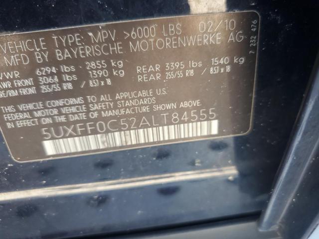 Photo 14 from auction – 2010 BMW X5 XDRIVE3 with VIN 5UXFF0C52ALT84555