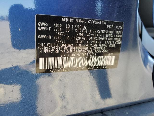 Photo 14 from auction – 2020 SUBARU OUTBACK LI with VIN 4S4BTANC9L3175256