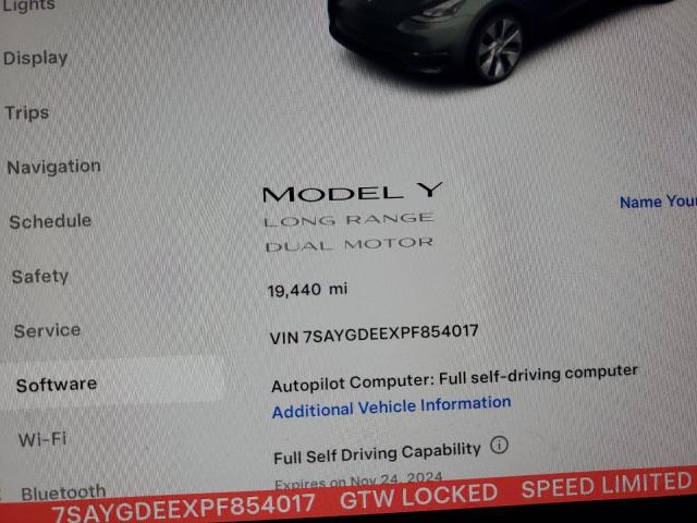 Photo 9 from auction – 2023 TESLA MODEL Y with VIN 7SAYGDEEXPF854017