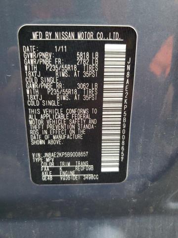 Photo 14 from auction – 2011 NISSAN QUEST S with VIN JN8AE2KP5B9008657