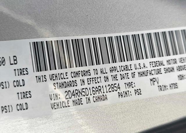 Photo 10 from auction – 2010 DODGE GRAND CARA with VIN 2D4RN5D16AR112854