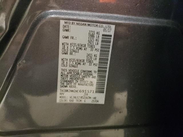 Photo 14 from auction – 2017 NISSAN PATHFINDER with VIN 5N1DR2MM2HC691571