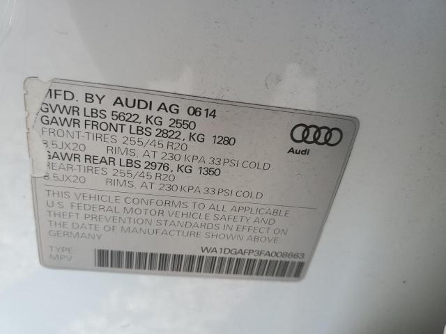 Photo 14 from auction – 2015 AUDI Q5 PREMIUM with VIN WA1DGAFP3FA008663