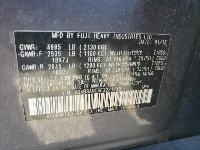 Photo 14 from auction – 2015 SUBARU OUTBACK 2. with VIN 4S4BSANC6F3281140