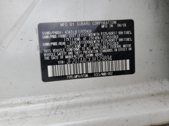 Photo 14 from auction – 2018 SUBARU CROSSTREK with VIN JF2GTAACXJH329894