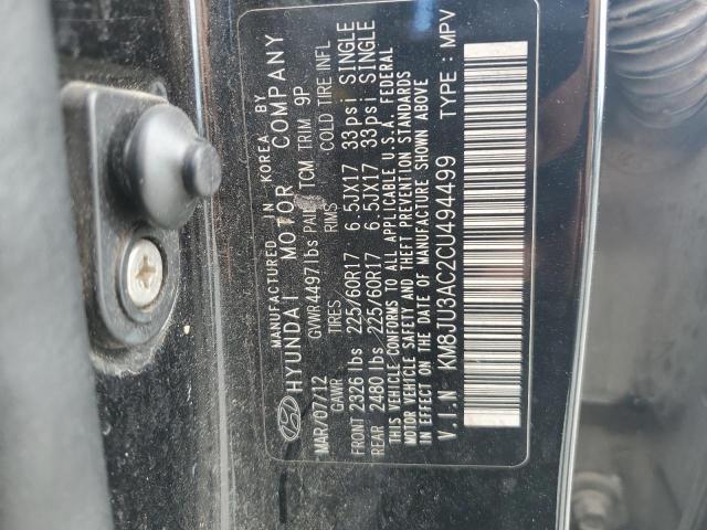 Photo 14 from auction – 2012 HYUNDAI TUCSON GLS with VIN KM8JU3AC2CU494499