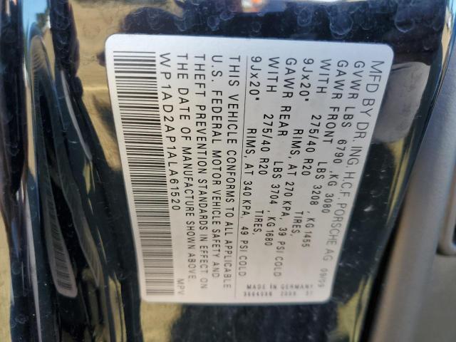 Photo 14 from auction – 2010 PORSCHE CAYENNE GT with VIN WP1AD2AP1ALA61520
