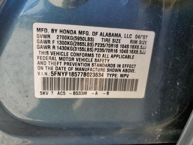 Foto 14 de la subasta – 2007 HONDA PILOT EXL con VIN 5FNYF18577B023634