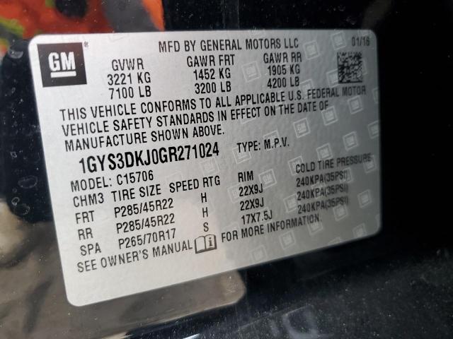 Photo 14 from auction – 2016 CADILLAC ESCALADE P with VIN 1GYS3DKJ0GR271024