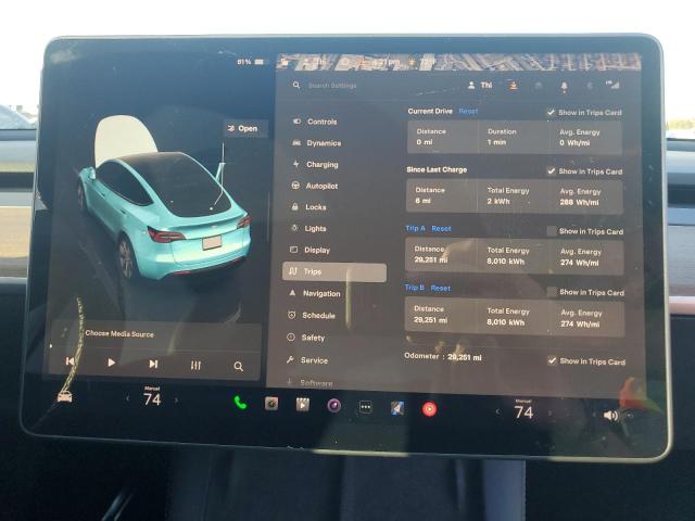 Photo 9 from auction – 2022 TESLA MODEL Y with VIN 7SAYGDEE1NF455557