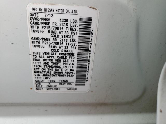 Photo 14 from auction – 2013 NISSAN ROGUE S with VIN JN8AS5MT7DW543630
