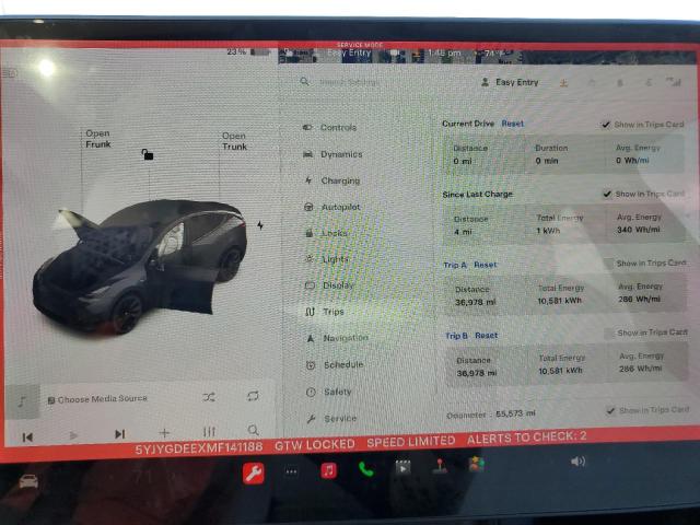 Photo 9 from auction – 2021 TESLA MODEL Y with VIN 5YJYGDEEXMF141188