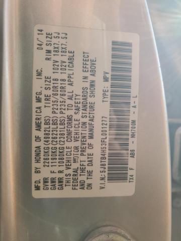 Photo 14 from auction – 2015 ACURA RDX TECHNO with VIN 5J8TB4H53FL001277