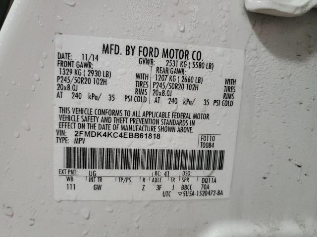 Photo 14 from auction – 2014 FORD EDGE LIMIT with VIN 2FMDK4KC4EBB61818