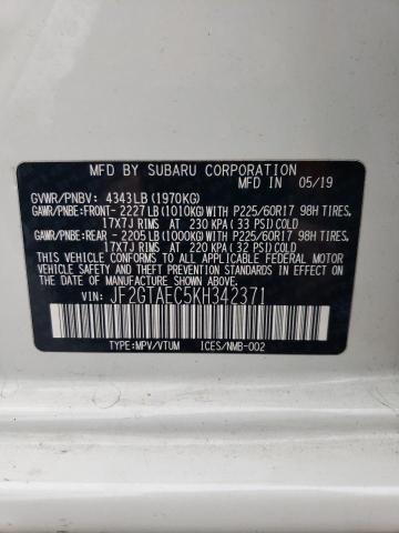 Photo 14 from auction – 2019 SUBARU CROSSTREK with VIN JF2GTAEC5KH342371