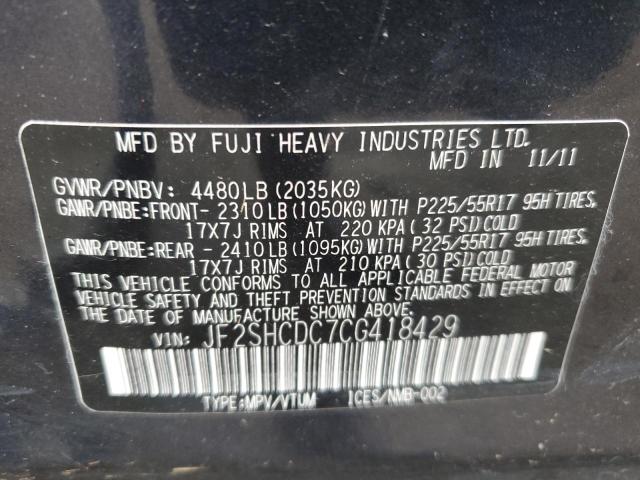 Photo 14 from auction – 2012 SUBARU FORESTER 2 with VIN JF2SHCDC7CG418429
