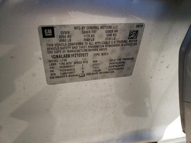 Photo 14 from auction – 2015 CHEVROLET EQUINOX LS with VIN 1GNALAEK1FZ107677