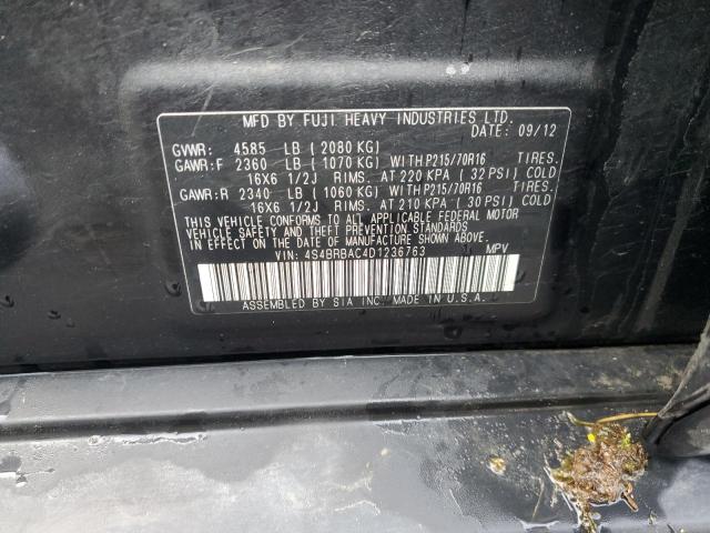Photo 14 from auction – 2013 SUBARU OUTBACK 2. with VIN 4S4BRBAC4D1236763