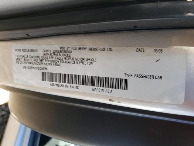 Photo 14 from auction – 2006 SUBARU LEGACY 2.5 with VIN 4S3BP626767356986