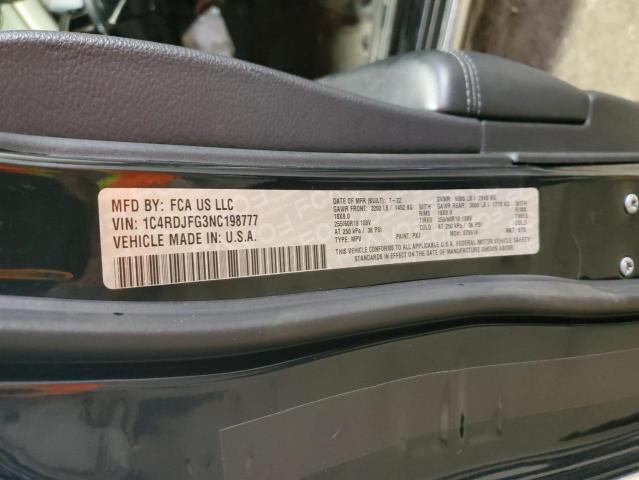 Photo 14 from auction – 2022 DODGE DURANGO PU with VIN 1C4RDJFG3NC198777