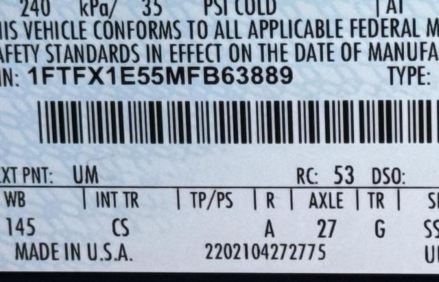 Photo 10 from auction – 2021 FORD F150 SUPER with VIN 1FTFX1E55MFB63889