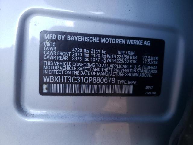 Photo 14 from auction – 2016 BMW X1 XDRIVE2 with VIN WBXHT3C31GP880678