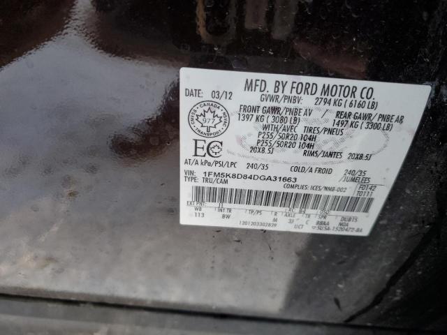 Фото 14 с аукциона – 2013 FORD EXPLORER X с VIN 1FM5K8D84DGA31663