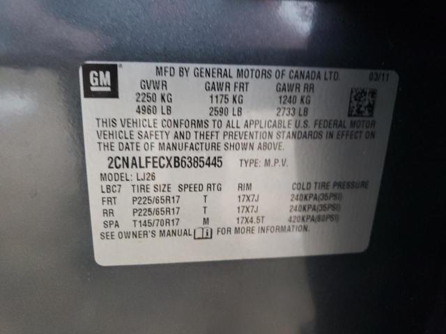 Photo 14 from auction – 2011 CHEVROLET EQUINOX LT with VIN 2CNALFECXB6385445