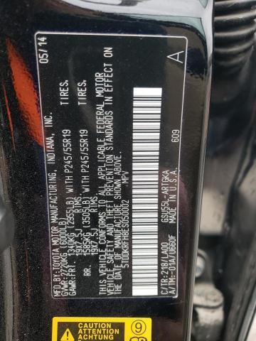 Photo 14 from auction – 2014 TOYOTA HIGHLANDER with VIN 5TDDKRFH8ES050002