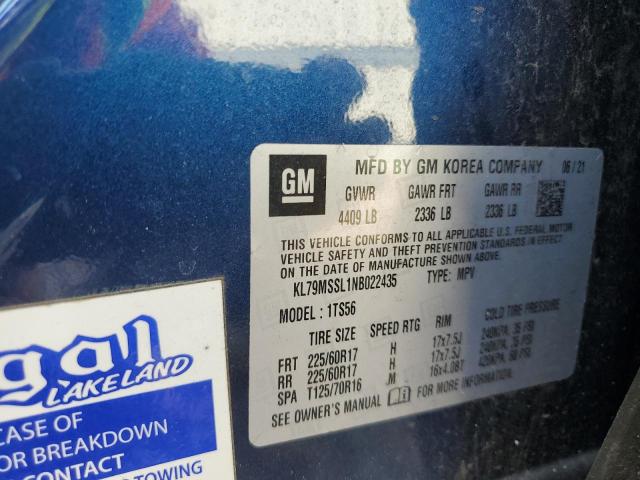 Photo 14 from auction – 2022 CHEVROLET TRAILBLAZE with VIN KL79MSSL1NB022435