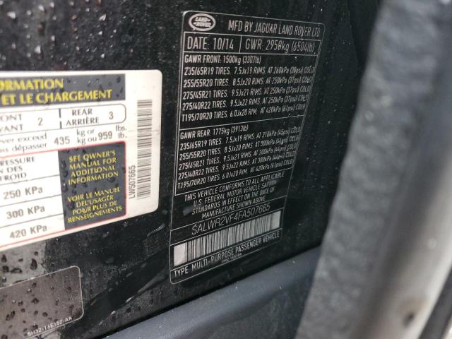 Photo 14 from auction – 2015 LAND ROVER RANGE ROVE with VIN SALWR2VF4FA507665