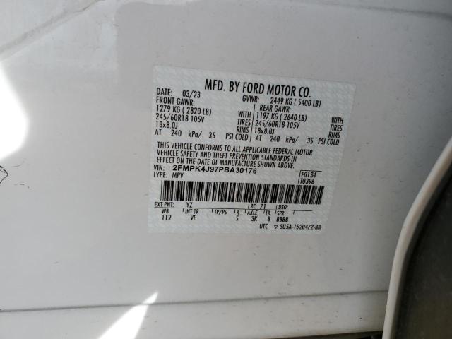 Photo 14 from auction – 2023 FORD EDGE SEL with VIN 2FMPK4J97PBA30176