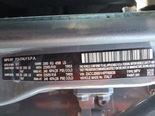 Photo 14 from auction – 2017 JEEP RENEGADE L with VIN ZACCJBBB1HPF60636