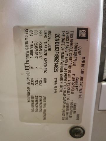 Photo 14 from auction – 2009 CHEVROLET EQUINOX LT with VIN 2CNDL63F496214629